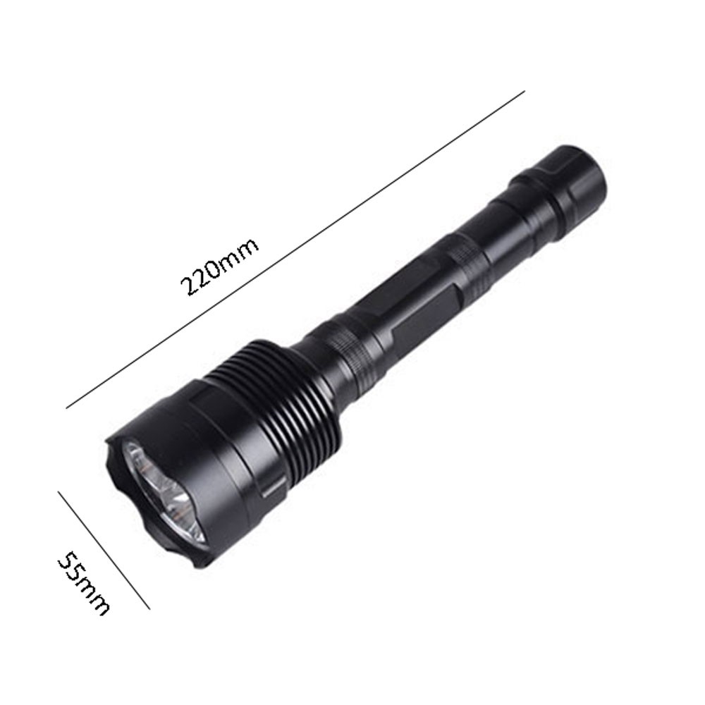 High Power 30watt Rechargeable 365nm 395nm UV LED Flashlight Heavy Duty Black Material UV Light