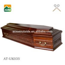 funeral solid wood good quality flat packed coffin factory