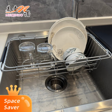 Silver Coated Sink Organizer Rack