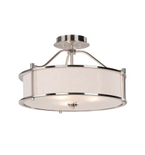 Factory Hot Sell 3 Light Semi Flush Mount Drum Ceiling Light