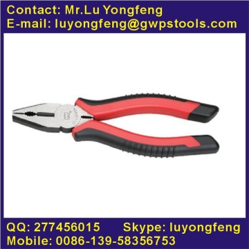 Cr-V Japanese type combination pliers with 2-color handle