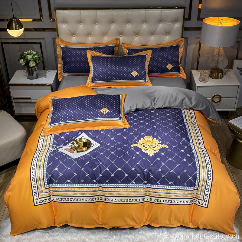 100% washed tencel polyester bedding set