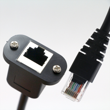 lan RJ45 panel mount extension cable adapter