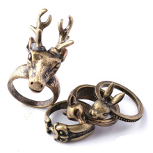 New Custom Design Animal Shape Four Finger Ring Without Stones