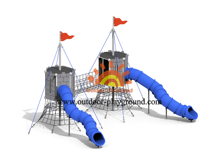 Double Indoor Playground For Toddlers With Tube