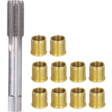 M14x1.25 Thread Inserts M16x1.25 Tap Kit - Metal Spark Plug Thread Hole Repair Tools