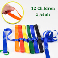 25mm Colorful Polyester Walking Rope Strap With 12 Loops For 12 Kids