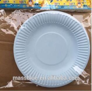 Simple light blue color paper plate
