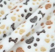 Printed Polyester Coral Fleece Fabric for Nightgown