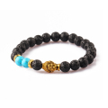 Alibaba Fashion Gym Jewelry Lava Stone Beaded Buddha Yoga Bracciale