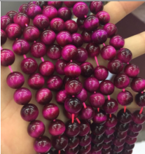 Wholesale stone bead jewelry rose red tiger eye gem stone loose gemstone