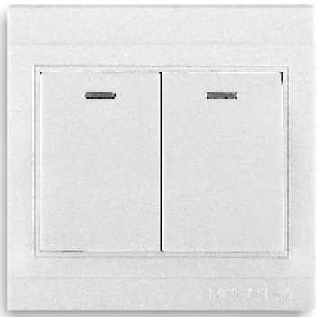 Wall two gang one/two way switch