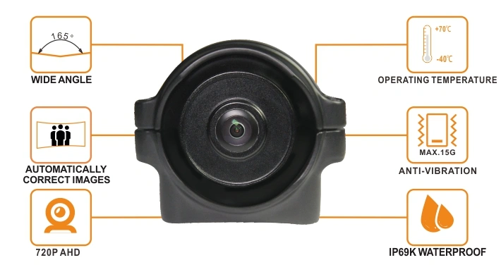 Waterproof Vehicle Monitor System with Wide Angle Camera