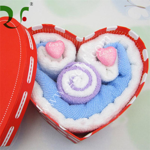 100% cotton wedding present heart cake towel