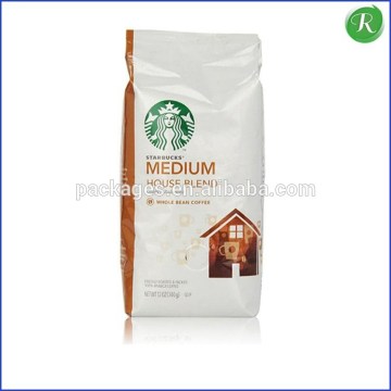 China wholesale ground coffee bag/plastic coffee bag with tin tie