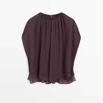 Women's shrot double-layer cape