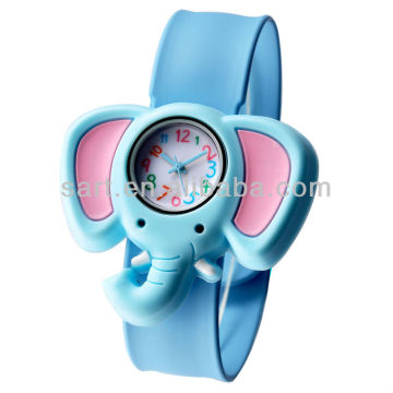 cartoon silicone interchangeable kids slap band watch