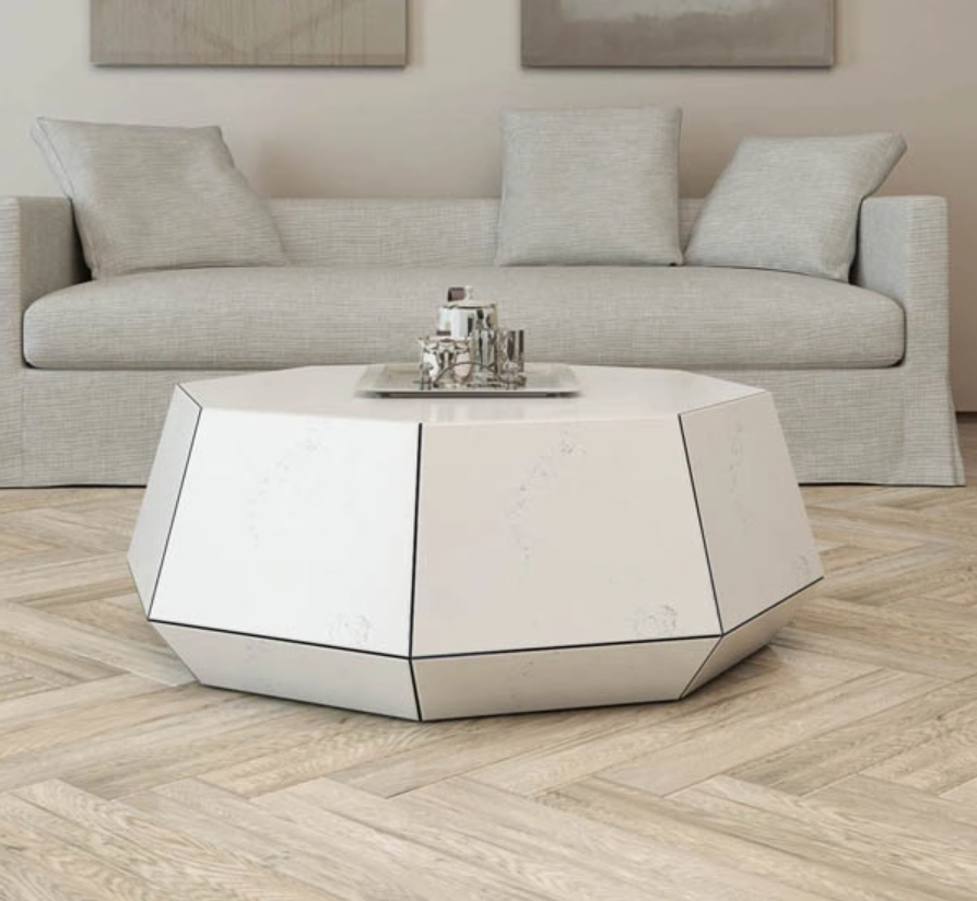 Multi-specification round glass coffee table