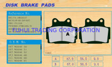 Custom-made Motorcycle Rear Disc Brakes Pad , Cylinder Head Tzr