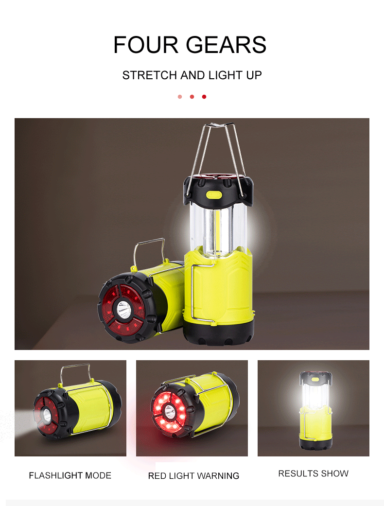 Outdoor Portable Hot Sell COB Super Bright  LED Camping lights Collapsible Camping lights Battery/USB Powered