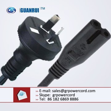 australia saa power cord two pins plug