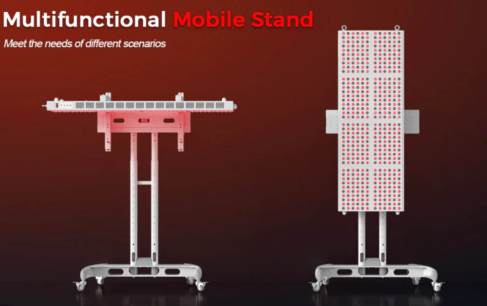 red light therapy with stand