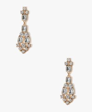 Simple CZ diamond drop earring leaf drop earring for women8