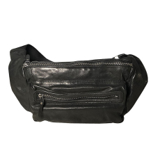 Men PU Bum Bags Black Waist Fanny Pack