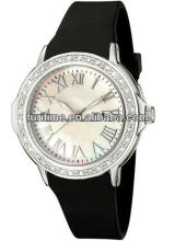 jewelry bezel watches wholesale stones case silicone strap