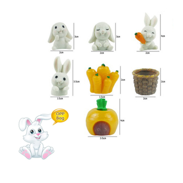 Easter Promotion: 1 Dollar Figurines, Decorations & Garden Crafts Kit featuring Bunnies, Rabbits, Carrots & Miniatures