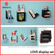 love shaped modern display shelf