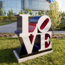 Home or park decor stainless steel henry moore LOVE sculpture