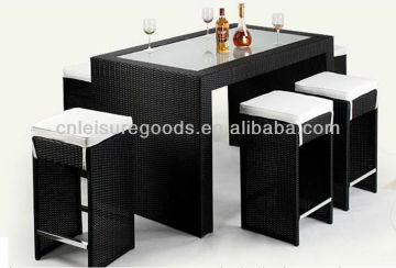 Rattan coffee bar furniture