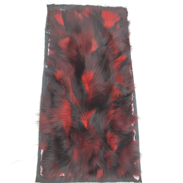 High quality Remnants Pieces Scrap dyed raccoon fur plate