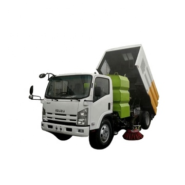 isuzu ELF road washing Cleaner Sweeper Truck Mechanical Broom Sweeping Truck for sale