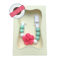 BPA Free Rose Beads Silicone Beading Clips Pacifier