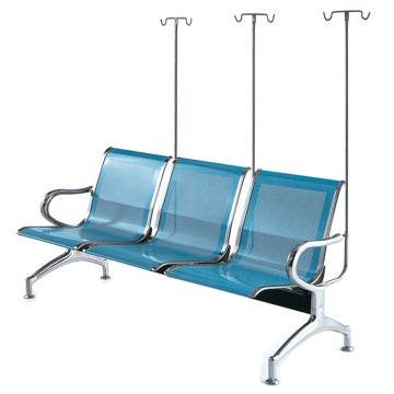 Affordable Hospital Waiting Chairs with Hanger - 3 Seat Public Bench
