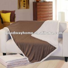 Microfiber Coral Fleece Blanket, with Sherpa Back