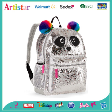 Panda white sequins backpack