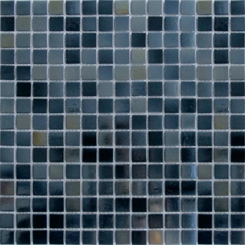 Black with Iridescent Glass Mosaic Backsplash Tiles