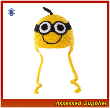 MNH013/ minion crocheted hat/ minion crochet beanies/ cartoon character minion hat