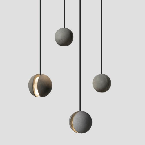 LEDER Large Concrete Pendant Lamps