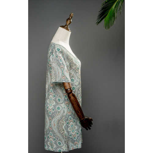 European Flower Printing Nightdress in Viscose