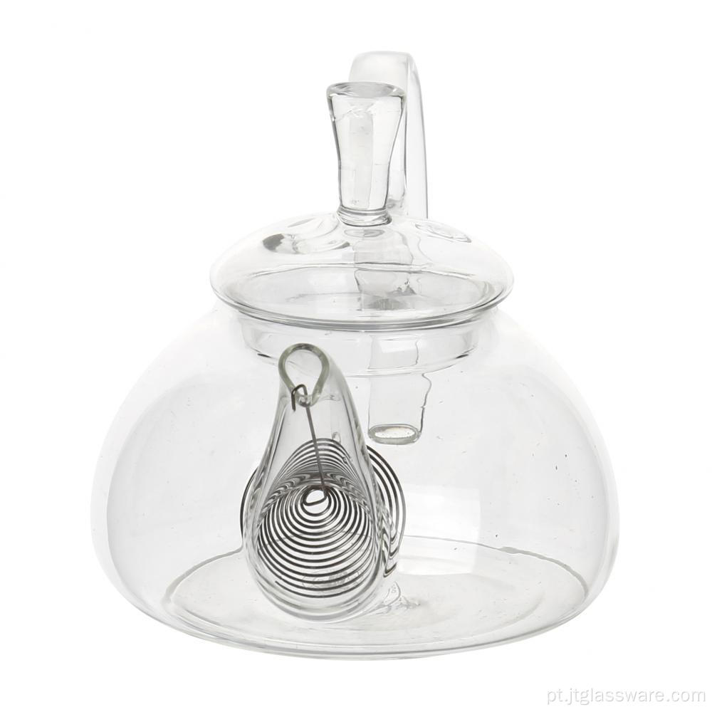 Bule de vidro de 17,5 onças com infusor de vidro
