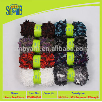 Yarn manufacturers top selling custom made polyester acrylic blends yarn made for scarves knitting