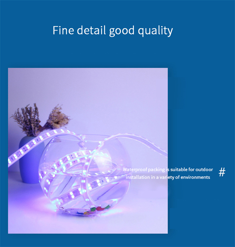 220V IP65 PVC cover SMD 5050 220V RGB led strip 60 72 120 Leds flexible strip light Smart Strip Light