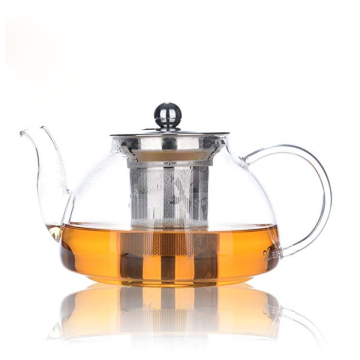 custom heat resistant luxury large borosilicate glass tea set teapot