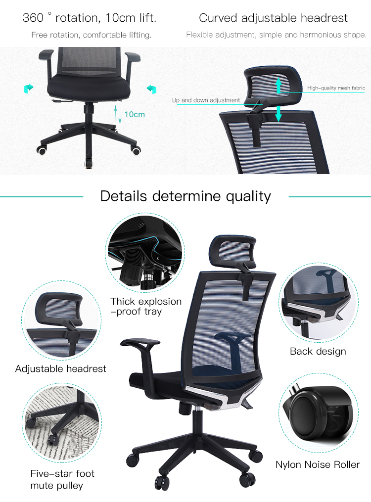 Low Price High End Nice Office Chairs Executive Ergonomic Armchair Office Work Boss Full Mesh Office Chair