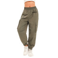 Ladies Army Green Casual Cargo Pants Customization