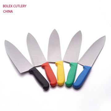 Meat Industrial Foodservice Boning Knives with Colour Coded Handles and Fluted Edge